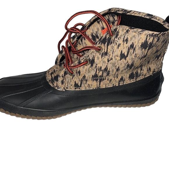 SPERRY BREAKWATER LU BR CAMO Waterproof Duck Boots STS24392 Black MEN 10 NEW‎ - Picture 2 of 6